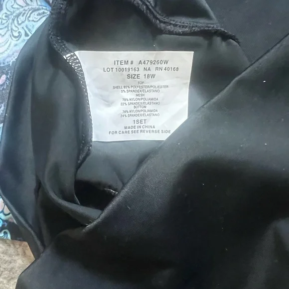 Blue Paisley Tankini Swimsuit - Picture 7 of 9